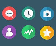 6 Simple Flat Icons